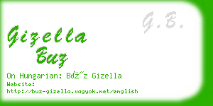 gizella buz business card